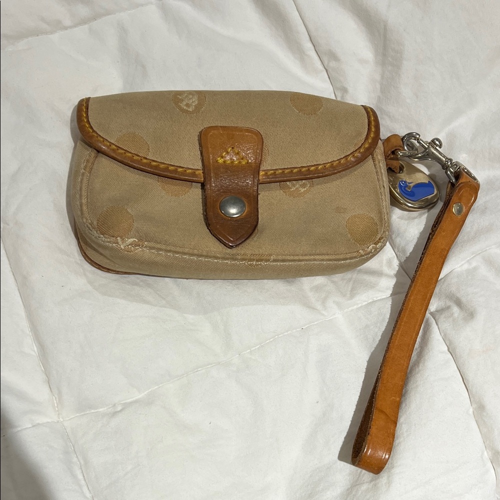 Dooney & Bourke Beige and Brown Wristlet